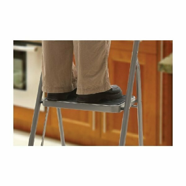 Tricam Industries Tricam HB2-TV Step Stool, 38-1/4 in H, 2-Step, 200 lb, 10-1/4 in D Step, Steel DXC20OZTBS